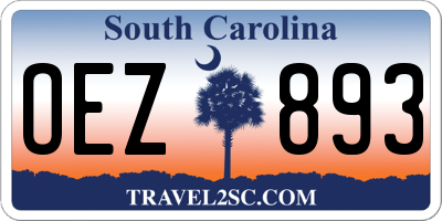 SC license plate OEZ893