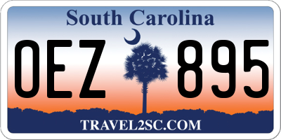SC license plate OEZ895