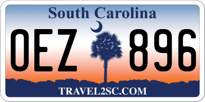 SC license plate OEZ896