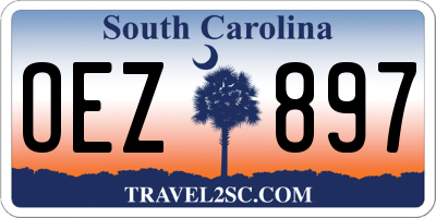 SC license plate OEZ897