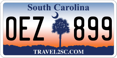 SC license plate OEZ899