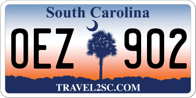 SC license plate OEZ902