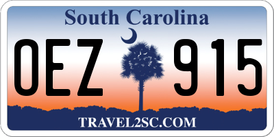 SC license plate OEZ915
