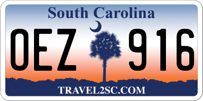 SC license plate OEZ916