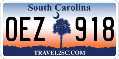 SC license plate OEZ918