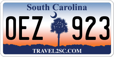 SC license plate OEZ923