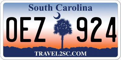 SC license plate OEZ924