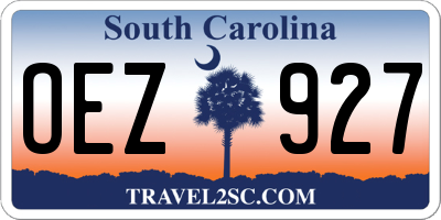 SC license plate OEZ927