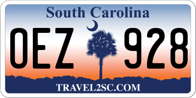 SC license plate OEZ928