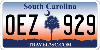 SC license plate OEZ929
