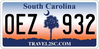 SC license plate OEZ932