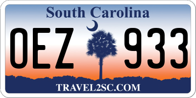 SC license plate OEZ933