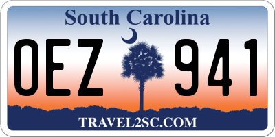 SC license plate OEZ941
