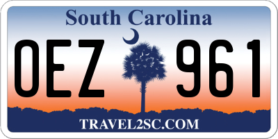 SC license plate OEZ961
