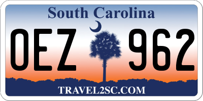 SC license plate OEZ962