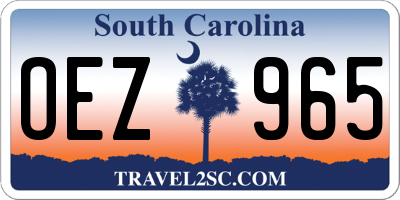 SC license plate OEZ965