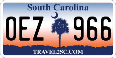SC license plate OEZ966