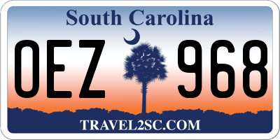 SC license plate OEZ968