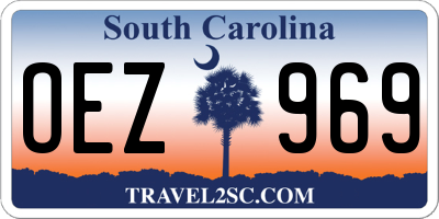 SC license plate OEZ969