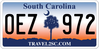 SC license plate OEZ972