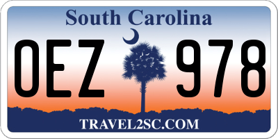 SC license plate OEZ978