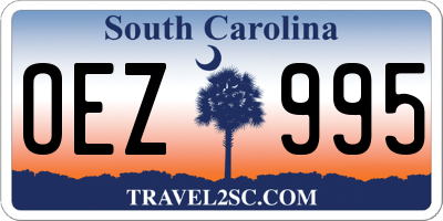 SC license plate OEZ995