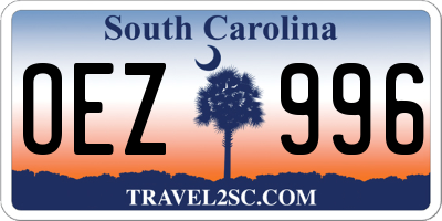 SC license plate OEZ996