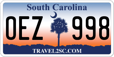 SC license plate OEZ998