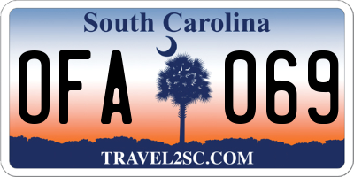 SC license plate OFA069