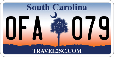SC license plate OFA079