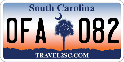 SC license plate OFA082
