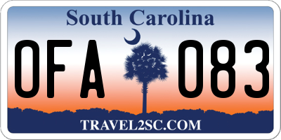 SC license plate OFA083