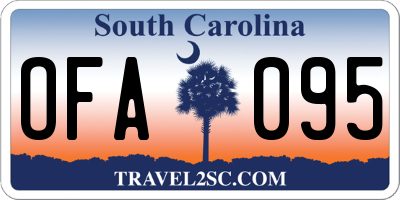 SC license plate OFA095