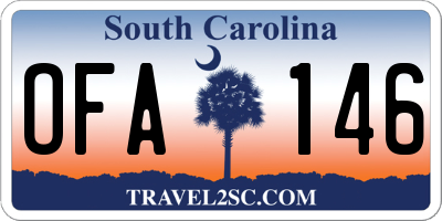 SC license plate OFA146