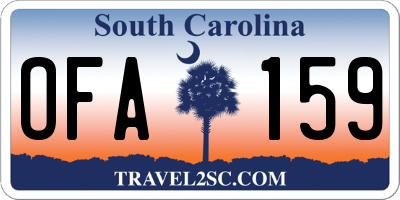 SC license plate OFA159