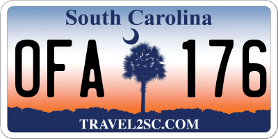 SC license plate OFA176