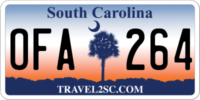 SC license plate OFA264