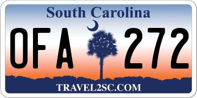 SC license plate OFA272
