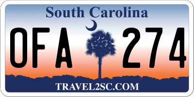 SC license plate OFA274