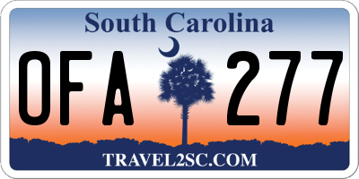 SC license plate OFA277