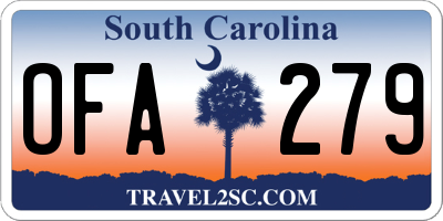 SC license plate OFA279
