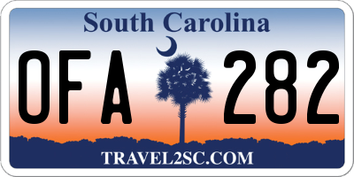 SC license plate OFA282