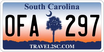 SC license plate OFA297
