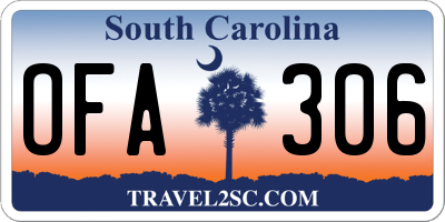 SC license plate OFA306