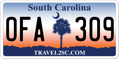 SC license plate OFA309