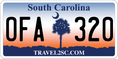 SC license plate OFA320