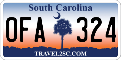 SC license plate OFA324