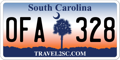 SC license plate OFA328