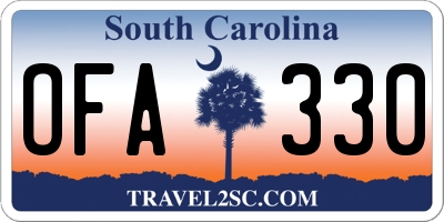 SC license plate OFA330