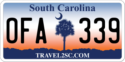 SC license plate OFA339
